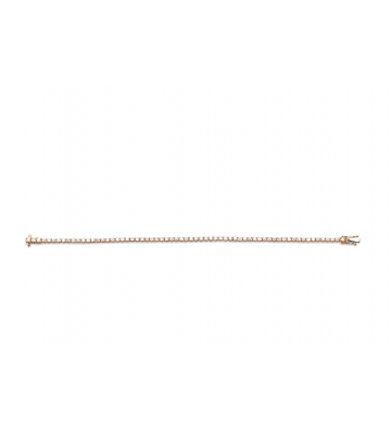 Bracciale tennis oro rosa con brillanti